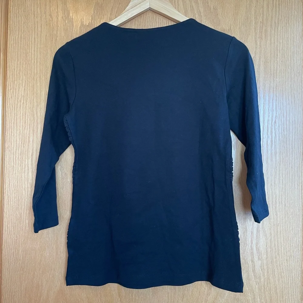 Karen Scott black shirt Petite Small - Picture 4 of 4